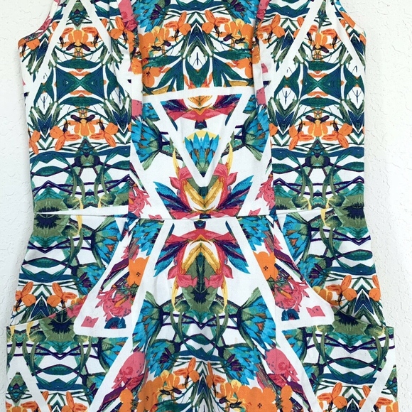 Adrianna Papell Floral Caged Yoke Sheath Dress - Picture 6 of 8